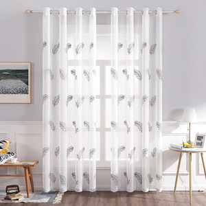 ผ้าม่านขนนกปักสำหรับห้องนอนสินค้าในบ้านผ้าม่านโปร่ง - Product Image 1