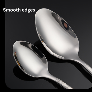 Hiện đại 24pcs thiết lập dao kéo với cao cấp gương đánh bóng mịn cạnh muỗng canh & búa hiệu ứng xử lý bền vững sẵn sàng để tàu - Product Image 3