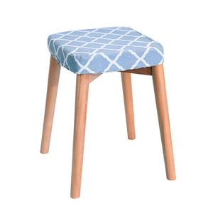 4 Legged square Shape Bench KD <strong>Wood</strong> <strong>Stool</strong> With Removable Cover - Product Image 2
