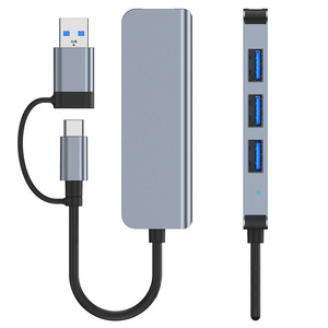 Nhôm USB Và USB-C Giao Diện Kép 4-Cổng Hub USB 2.0 + 3.0 Đối Với Huawei Xiaomi Macbook Pro 15 Không Khí Pro Phụ Kiện - Product Image 2