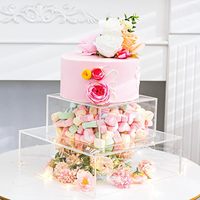 Support de Gâteau en Acrylique Fournisseur Direct Usine, Séparateur de Gâteau, Présentoir Étages pour Fête d'Anniversaire, Outils de Pâtisserie, Présentoir de Gâteau de Mariage