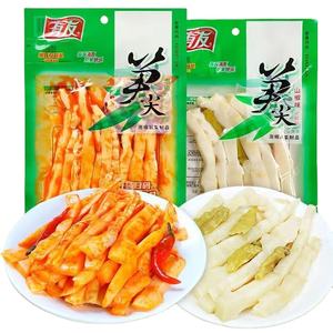 Острые соленые консервированные корни бамбука Youyou, нарезанные, 100 г, с красным маслом, хрустящие, вакуумная упаковка, готовые к употреблению - Product Image 1