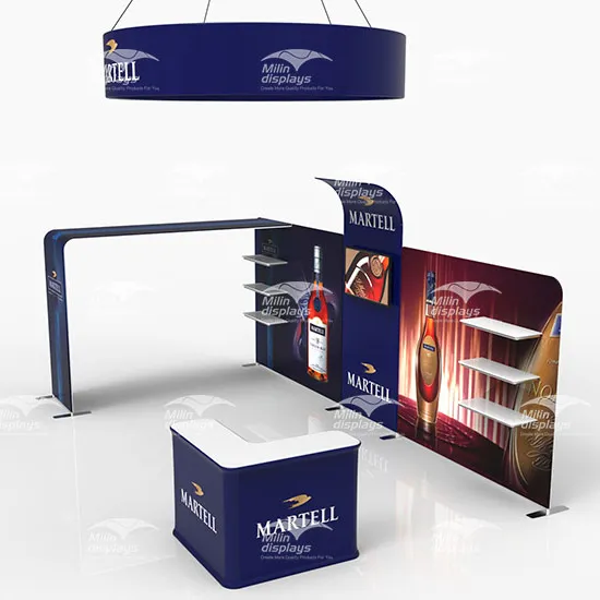 Portable aluminium tube custom size lightweight easy assembly modular exhibition booth for advertising