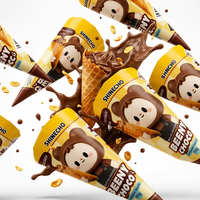 Ekspor Massal Biskuit Wafer Berbentuk Kerucut Renyah Isi Krim Cokelat Cone Es Krim Camilan Anak Harga Pabrik Grosir