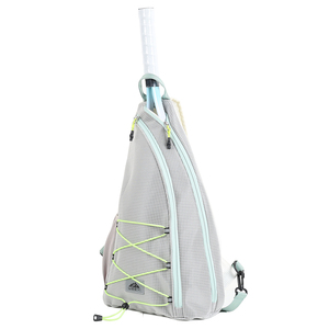 Bolso Bandolera Deportivo Gris CHANGRONG <span class=keywords><strong>con</strong></span> Detalles en Verde Neón, Almacenamiento Multicapa y Panel Trasero Transpirable para Tenis, Gimnasio y Viajes Diarios - Product Image 2