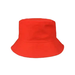 Tùy Chỉnh In Ngoài Trời Sun Hat Đồng Bằng Màu Giá Rẻ Red Bucket Hat