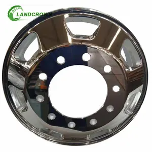 Llanta de rueda de camión para neumático de camión, Llanta de Aleación forjada y aluminio sin cámara de alta resistencia, 24,5 pulgadas, 24,5x8,25, 11R24.5, venta directa de fábrica