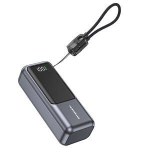 Promotion Gift Power Bank with 4500mah Semi-Solid State Battery Digital Display Lanyard Mini Portable Charger