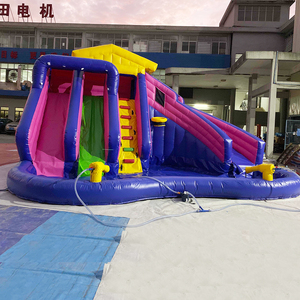 Castillo hinchable para niños, parque acuático al aire libre, con tobogán de piscina, a la venta - Product Image 1