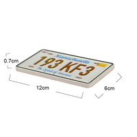 Großhandel Custom Resin Craft 3D Kühlschrank Magnete Kreative Auto Nummern schild Souvenirs Home Decor Kühlschrank Magnete