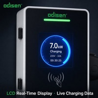 Nouvelle borne de recharge AC 7kW GB/T à une seule prise, 32A, RFID, écran LCD, IP54, sur pied, boîtier métallique, colonne de 1200mm, pour parking en cour