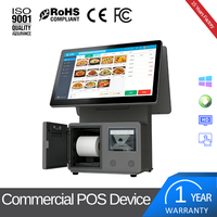 Terminal de point de vente à double écran tactile capacitif, appareil de paiement de bureau, Android 11, Windows I5/I7, caisse enregistreuse tout-en-un