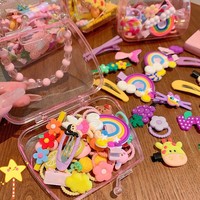 Ensemble de 24 accessoires pour cheveux pour enfants, cadeau princesse, pinces à cheveux, accessoires pour cheveux pour filles, ensemble de pinces à cheveux mignonnes de dessin animé avec sac à main