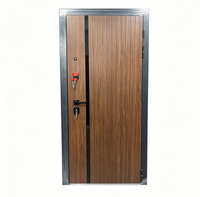 Porte de sécurité à double panneau en MDF et acier, traitement des bords de haute qualité, résistante à l'usure, pour projets résidentiels, commande en gros, stock important