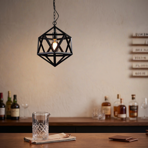 Lustre de Restaurant Vintage Géométrique Pendentif Industriel Multi-facettes Grande <span class=keywords><strong>Suspension</strong></span> <span class=keywords><strong>pour</strong></span> <span class=keywords><strong>Cuisine</strong></span> Bar Café Loft - Product Image 1