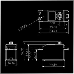 <span class=keywords><strong>KINGMAX</strong></span> RGC01L 58g 18kg. ซม.เกียร์โลหะสูงแรงดันไฟฟ้ากันน้ำ LOW PROFILE Servo สำหรับ RC 1/8 1/10 - Product Image 5