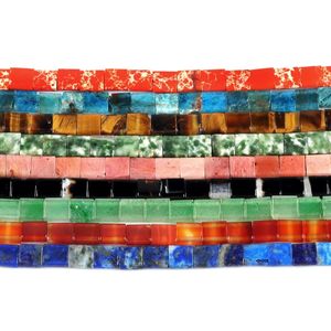 5*5mm Dubbelgeboorde Steentjes Tila Kralen Healing Crystal Losse Edelsteen Steentjes Tegelkralen voor het Maken van Sieraden - Product Image 2