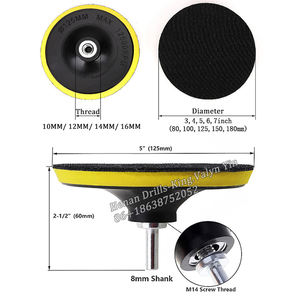 Platorello per lucidatura auto da 100 mm (4 pollici) con supporto per tamponi lucidanti e sistema a strappo - Product Image 6