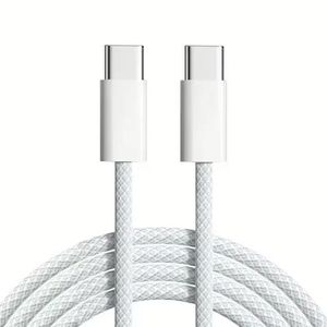 60W Fast Charging Dual <b>Type</b> <b>c</b> <b>USB</b> <b>C</b> to <b>USB</b> <b>C</b> Braided Nylon <b>Cable</b> for Phone 15 16 <b>Cable</b> Charger with Box - Product Image 3