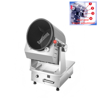 Machine de cuisson automatique pour wok de cuisine commerciale, cuiseur à cylindre rotatif électrique en acier inoxydable, facile à nettoyer pour les restaurants