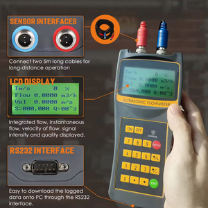 Tragbarer Hochpräzisions-Ultraschall-Durchflussmesser Handgerät mit Batteriebetrieb für Wasser-, Öl- und Industrieflüssigkeits-Durchflussmessungen - Product Image 4