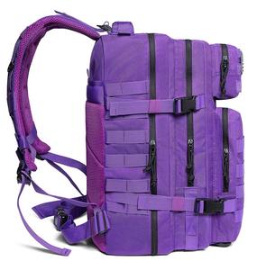 Custom Logo 45L Tactical Backpack Molle Pack Waterproof <b>Rucksack</b> Zipper Oxford for <b>Camping</b> Hiking - Product Image 3