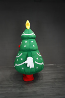 Costume de mascotte de sapin de Noël gonflable en peluche en gros Costume de mascotte de père Noël de personnage de dessin animé