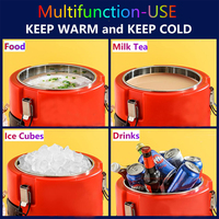 Glacière Alimentaire Isotherme de 10L 15L 20L 30L 36L 40L 50L 60L, Seau à Glace Isotherme et Ensemble Réchaud/Marmite Chaud
