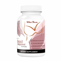 Bonbons gélifiés premium pour l'augmentation mammaire, saveur menthe, flacon de 60 capsules, soutient le lifting et le raffermissement du buste, post-partum, corps galbé, Wanfu 2