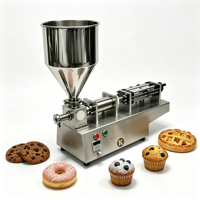 Machine de remplissage horizontale à piston en acier inoxydable pour biscuits, beignets, muffins, tartes, crème, chocolat, équipement de boulangerie