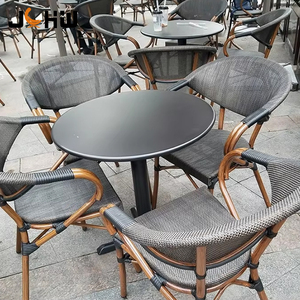 Bàn ghế ngoài trời, bàn ăn sân vườn, ghế ăn bằng nhựa giả mây, khung nhôm, bàn ghế cafe, bàn ghế mây nhựa dùng cho nhà hàng khách sạn - Product Image 1