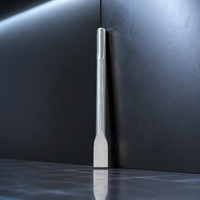 Burin plat SDS MAX de 18 mm à pointe aiguisée 40Cr, longueur totale de 280 mm, pour marteau perforateur électrique et perçage de maçonnerie