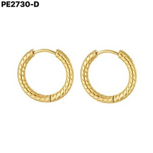 Pendientes de Aro de Moda 2.5*14, Modelo PE2730 para Mujer, Joyería de Alta Calidad - Product Image 2