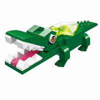 Ensemble de blocs de construction personnalisés 84 pièces Crocodile, modèle animal 3D DIY avec briques STEM, jouet OEM sous marque privée