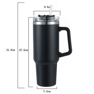 Custom H2.0 Double Wall Insulated Large Coffee <strong>Mug</strong> 40 oz Tumbler Adventure Cup Stainless Steel Travel <strong>Mug</strong> <strong>with</strong> <strong>Handle</strong> <strong>Mug</strong> - Product Image 2