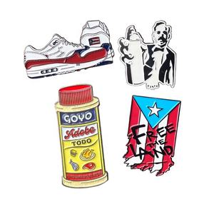 Hiçbir adedi büyük boy Metal rozeti fabrika UV baskı detayları ile korkunç fanlar sert mineli yaka rozeti - Product Image 6