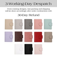 Organiseur financier A6 Hongbo personnalisé avec anneau de 30 mm, en cuir Saffiano Epi durable, avec boîte cadeau magnétique disponible