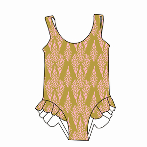 Hot Summer <strong>Girl</strong> <strong>Children</strong> <strong>Swimsuit</strong> with Lace Hawaii Prints Sleeveless Breathable Soft Kids <strong>Girls</strong> Swimwear - Product Image 3
