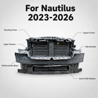 Nautilus untuk Lincoln 2024-2026 Penguat Bumper Depan Crash Bar Penyangga Inti Radiator Pengganti Langsung PZ1BS110L76