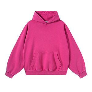 Sweat-shirt unisexe en coton épais 380G, couleur Morandi vintage, teint à la cire, délavé, effet vieilli, épaules tombantes, coupe ample - Product Image 4