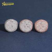 Nouvelle Arrivée Réglage Inversé Moissanite Diamant Hip Hop Anneau Glacé Anneau 925 Argent Moissanite Anneau pour Hommes