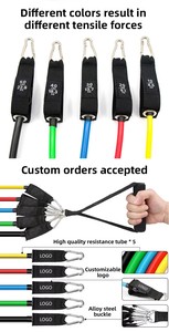 Juego de Bandas de Resistencia de Látex Multifuncionales de 11 Piezas, Bandas de Ejercicio de Goma, Venta Caliente - Product Image 4
