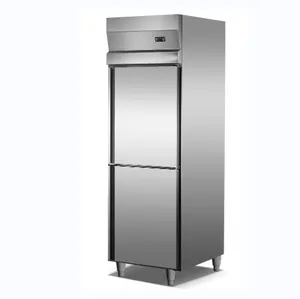 Refrigerador vertical de luxo com porta dupla, refrigerador comercial, refrigerador vertical para padaria, com aço inoxidável 304