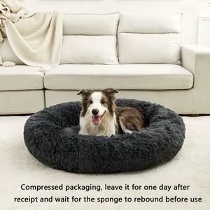 Lit pour <span class=keywords><strong>chien</strong></span> en peluche très doux chat maison beignet <span class=keywords><strong>panier</strong></span> moelleux coussin grand animal de compagnie oreiller tapis chenil chaise longue grand moyen petit pour <span class=keywords><strong>chien</strong></span> lit - Product Image 4