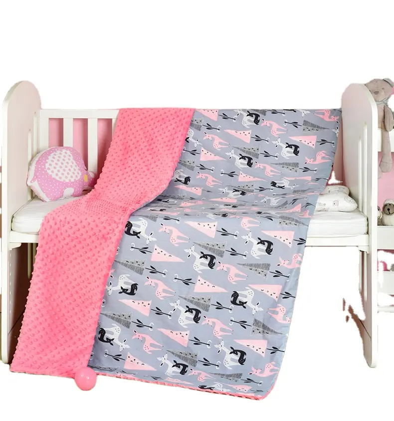 नरम गरम ऊन शिशुओं फेंक कंबल 100% पॉलिएस्टर बच्चे की बिस्तर कंबल