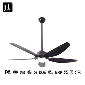 Ventilateur de plafond moderne de 52 pouces, LED, moteur silencieux à courant continu, télécommande, 6 vitesses, réversible, pour chambre à coucher, cuisine, salle à manger, 5 pales en ABS - Product Image 4