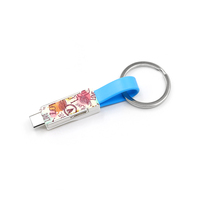 Cadeaux promotionnels Nouveau câble de charge magnétique USB 3 en 1 Mini porte-clés Ligne de données portable pour téléphone portable avec logo personnalisé