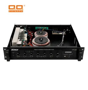 QQCHINAPA เครื่องขยายเสียงระดับมืออาชีพ100V พร้อม USB,การ์ด SD,ฟันสีฟ้าและรีโมทคอนโทรล