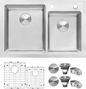 CUPC Personalizable Venta caliente 60 40 Cuenco doble Undermount Fregadero doble de cocina de acero inoxidable - Product Image 6