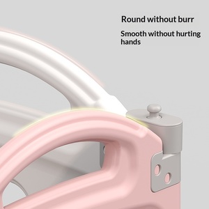Recinto da gioco per bambini, tappeto da gioco per neonati da interno, parco divertimenti domestico, tappetino per gattonare 1.5x1.8m, plastica rosa e bianca - Product Image 4